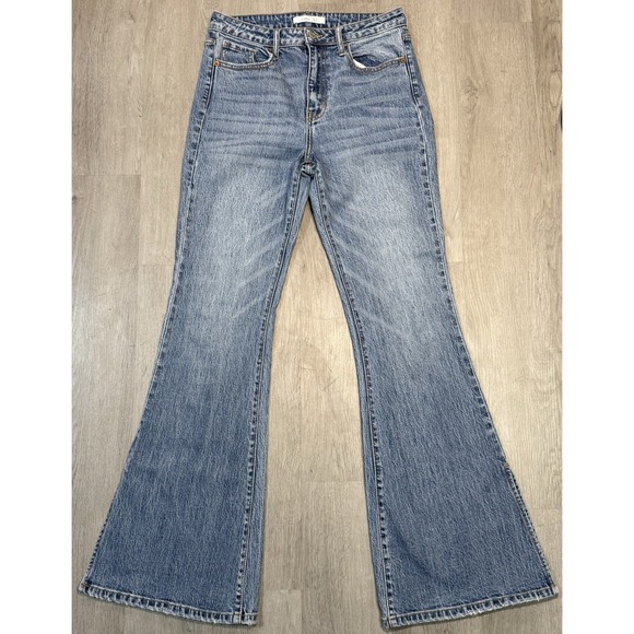 willow & root Denim - Willow & Root The Flared Out Jeans Women Size 27 High Rise Light Wash Flare